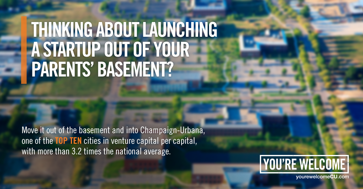 Champaign-Urbana is a Top Ten city in Venture Capital