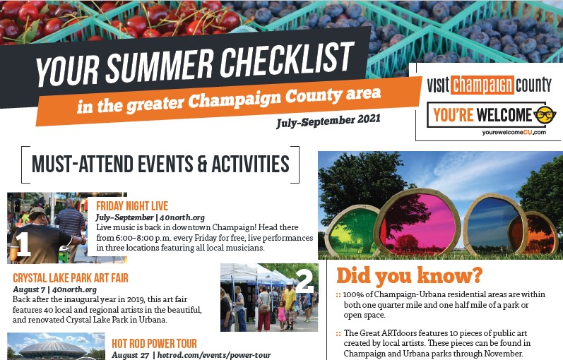 Champaign County – 2021 Summer Checklist